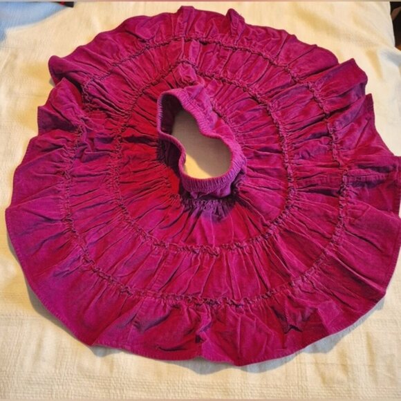 Hanna Andersdon girls size 110 or 5 purple corduroy tiered circle skirt VGUC - Picture 5 of 6
